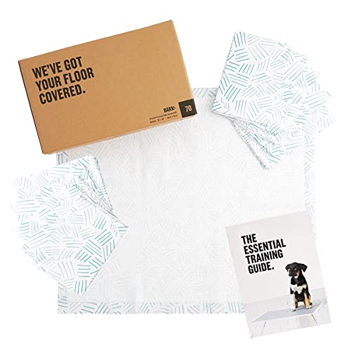 Barkbox Odorless Puppy Pads 70 Count Quick Dry, Ultra Absorbent Dog