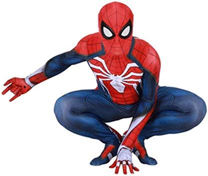 YIWANGO PS4 Spiderman Cosplay Costume Anime Clothing Tights Halloween Fancy Dress Party Theme Party Movie Props,X-Large
