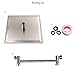 Lordear Shower Head with Extension Arm, 10 Inch Solid Square Ultra Thin 304 Stainless Steel Rain Shower Head with Solid Brass 11 Inch Adjustable Extension Arm,Brushed Nickel