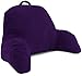 Deluxe Comfort Microsuede Bedrest – Reading and Bed Rest Lounger – Sitting Support Pillow – Soft But Well Stuffed Fiberfill – Backrest Pillow With Arms, Purple