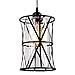 HMVPL Pendant Lights Kitchen Island, Farmhouse Pendant Light Fixture for Kitchen Island Dining Room Over Sink Hallway, Black Swag Light Chandelier, Glass Hanging Lamp