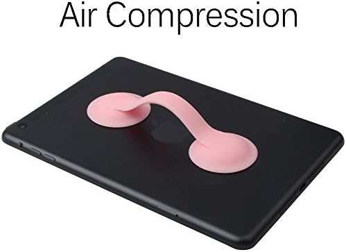 DUZY – Tablet Smart Hand-Strap Silicon ring shape Grip Flexible and Comfortable Device Holder with Hand and Fingers, (pink)iPad mini4 Samsung Asus Google