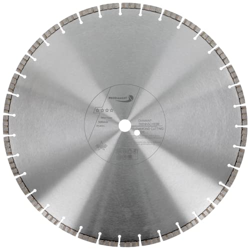 PRODIAMANT Laser Diamanttrennscheibe 500mm x 25,4 Beton Stahlbeton Stein und Ziegel Diamant Turbo-Segmente lasergeschweißt