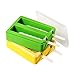 Popsicle Molds, ULuck Silicone Popsicle Molds Popsicle Maker Ice Pop Molds with 2 Lids and Sticks - Set of 2 - BPA Free - DIY Ice Cream Maker For Kids - Yellow and Green