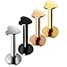 Xpircn 4PCS 16G Stainless Steel Monroe Lip Rings Cartilage Tragus Studs Piercing Jewelry 8mm Labret for Men Women