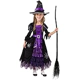Spooktacular Creations Fairytale Witch Cute Witch Costume Deluxe Set for Girls (S 5-7)