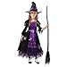 Spooktacular Creations Halloween Fairytale Witch Dress for Kids, Girls Cute Witch Costume Deluxe Set with Broom for Toddler Halloween Role Play Parties, Purple (S 5-7yrs)