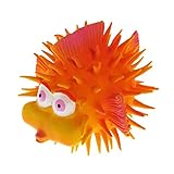 Puffer Fish Dog Toy. 100% natural rubber (latex). Lead-free & chemical-free. Complies to same safety standards as children’s toys. Soft, unstuffed & squeaky. Handmade in Morocco.