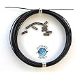 49 Strand Stainless Steel Black Vinyl Coated Cable Kit 30' with 10 crimps