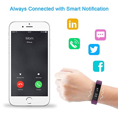 Fitness Tracker with Heart Rate Monitor, Slim Sports Activity