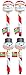 Christmas Landscaping Garden Christmas Decorations House Decorations Christmas Solar Stake Light Santa Claus and the Snowman Decorations All Solar (PACK OF 4)