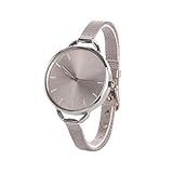 Shensee Luxury New Girls Women Ladies Analog Stainless Quartz Bracelet Wrist Watch Silver