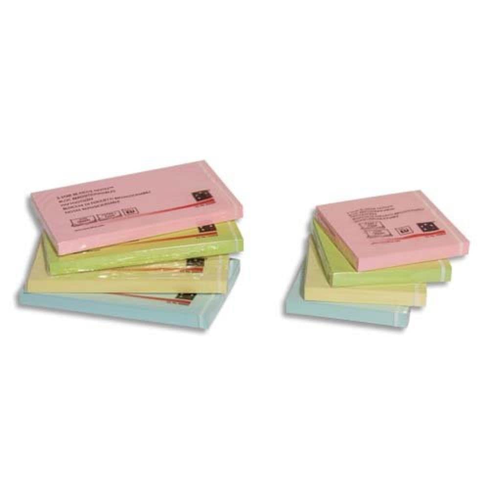 5 Star Office Re-Move Notes Repositionable Pastel Pad of 100 Sheets 76x127mm Assorted (Pack of 12)