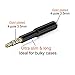 MobilePal SureFit 2-Inch Headset Audio Jack Extender for iPhone and Android Cases with Gold Plated 4-Pole 3.5mm Connectors (Black)