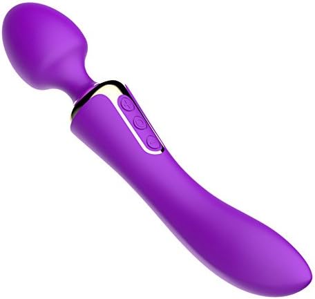 Mdkrz Dual Frequency Vibration Women Heating Rechargeable Silicone Rabbit for female toys or couples toys (Purple)