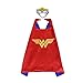 WT&C Superhero Dress Up Costumes Satin Capes with Masks For Girls (Set of 4)