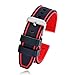 Silicone Rubber Watch Strap Sport Diver Watch Band Black Red 22mm