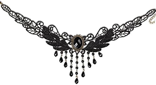 Ruidesen Black Vintage Lace Popular Gothic Lolita Collar Choker Necklace
