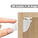 GLOUE Safety Magnetic Locks for Cabinet and Drawers Child Latches Baby Proofing Cabinets Locks (12 Locks + 2 Keys)