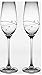 Barski - Handmade Glass - Set of 2 - Wedding Toasting Champagne Flutes - Glasses Are Decorated with Real Crystal Diamonds - 7 oz. - Made in Europe