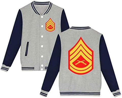 EYSKJ United States Marine Corps Mens & Womens Funny Hoodie Baseball Uniform Jacket Sport Coat