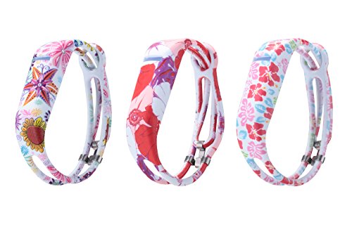 i-smile 3PCS Replacement Bands with Metal Clasps for Fitbit Flex, Set of 3 with 2 Piece Silicon Fastener Ring (New style: 11, Large)