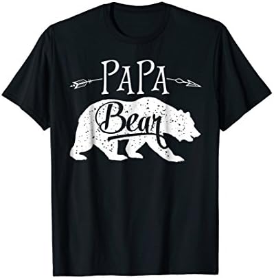 Mens Papa Bear T shirt Fathers Day Family Matching Couple Men Tee Small Black