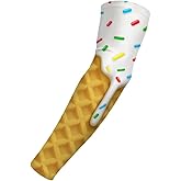 DEHAHA Ice Cream UV Sun Protection Arm Sleeves for Men Women Youth Kids (Single)