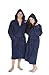 Alexander Del Rossa Womens Turkish Terry Cloth Robe, Thick Hooded Bathrobe, Large-XL Navy Blue (A0105WNBXL)