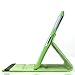 ATC 360 Degree Rotating iPad 2 Case (Green): Folio Convertible Cover Multi-angle Vertical and Horizontal Stand with Smart On/Off for the Apple iPad2