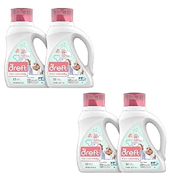 Dreft Stage 2 Active Hypoallergenic Liquid Baby Laundry Detergent For Baby Newborn Or Infant 50