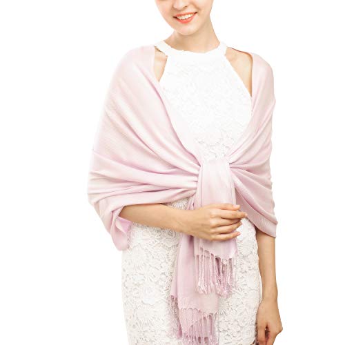 Women's Silky Scarf Pashmina Shawls and Wraps for Wedding Favors Bride