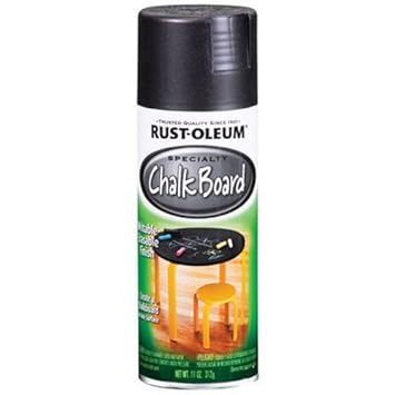 Rust-Oleum 1913830 Chalkboard Spray, Black, 11-Ounce, Spray Paint ...