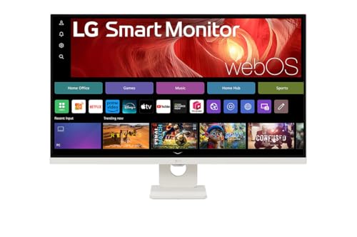 LG Smart Monitor 32U721SA-W.AEU, 32", 4K UHD (3840x2160), HDR10, IPS, webOS 24, USB-C (65W), Bluetooth, DCI-P3 90%, Smart TV Funktionen, HDMI, DisplayPort, Schwarz
