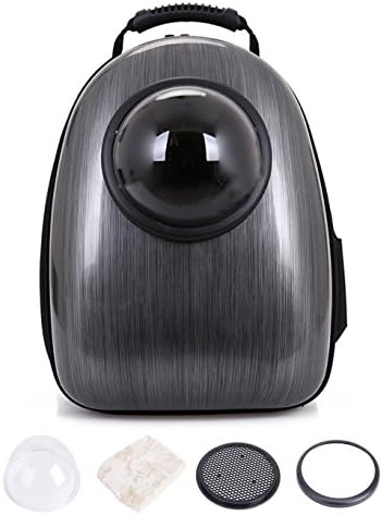 Meago Dog Innovative Bubble Pet Carriers with Airline Approved Capsule bags Shoulders Travel/Outdoor Backpack for Small and Mediume Cats/Dogs (Black)