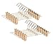 Amber Home 12 Inch Real Rose Gold Metal Pants Skirts Hangers 12 Pack, Sturdy for Slacks Trousers with 2 Adjustable Non Slip Clips and Swivel Hook (12 Pack)