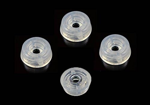 4 Clear Medium Round Rubber Feet - .312 H X .875 D - Made in USA - Non Marking. Food Safe, ROHS & Prop 65 Free - Perfect for Cutting Boards, Electronics, Crafts…