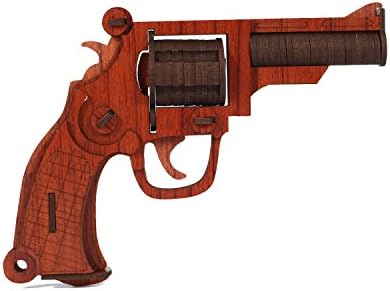 3D Wooden Puzzle, Wooden Toy Gun - Educational Toys 3D Puzzle Gift for Children