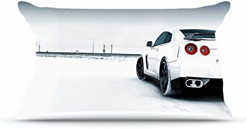 Jarrod King Size 20X36 PillowCase Inches Cotton Pillowcases Decorative Pillow Cover Case with Hidden Zipper Decor Cushion Covers - Nature Fields snow cars nissan backview white cars nissan gtr r nissa