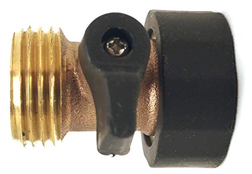 The World's Best Water Shut Off Valve - Garden Hose Ball Valve Connector - Adjustable Shut Off, High Flow, Leak-Proof - Heavy Duty Solid Brass Watering Extender