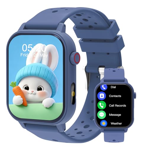 clleylise Kids Smart Watch with Bluetooth Call, DIY Wallpaper & Music Play, Weather/Sedentary Reminder, Remote Control Camera, Suitable for Boys & Girls 4-12 Years Old