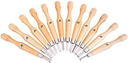 Ownfit 12 Pieces Wood Carving Tools Professional Woodworking Sculpting Carving Tool Wood Handle Carving Chisels Tools
