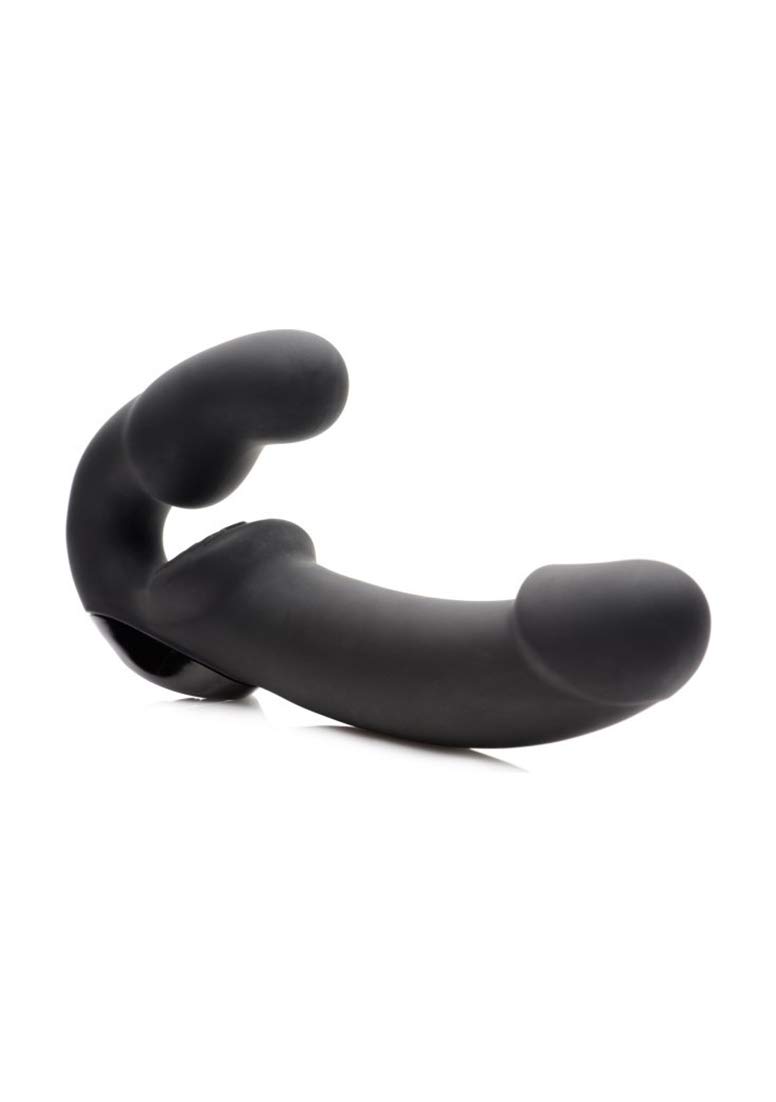 Urge Silicone Strapless Strap On with Remote- Black