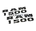 2 NEW MATTE BLACK RAM 1500 EMBLEMS NAMEPLATES BADGES 2013-2016