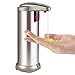 Cakie Soap Dispenser, Touchless Automatic Soap Dispenser, Infrared Motion Sensor Stainless Steel Dish Liquid Hands-Free Auto Hand Soap Dispenser, Upgraded Waterproof Base