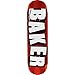 Baker Skateboards Brand Logo Foil Red Skateboard Deck - 8