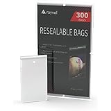 Rayvol 300 Resealable Team Bags, Sleeves Fit 3x4 Top Loader 360pt and 23-260pt Magnetic Card Holders