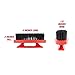GreatNeck 933B Fingernail Bush, Hard Bristle Brush for Mechanics, Gardeners, Men, and Women, Convenient Handle for Deep Nail Cleaning, Red Body with Black Bristles