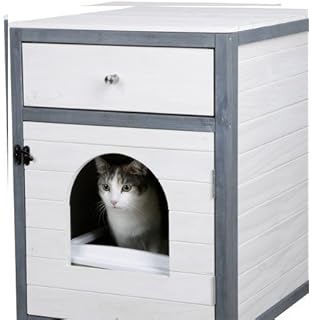 Trixie 40290 Katzenhaus Fur Katzentoilette 49 51 51 Cm Weiss