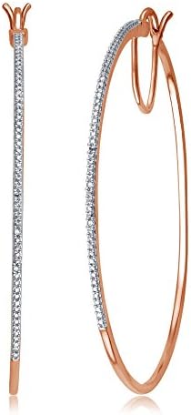 Diamond Accent Single Row Hoop Earrings